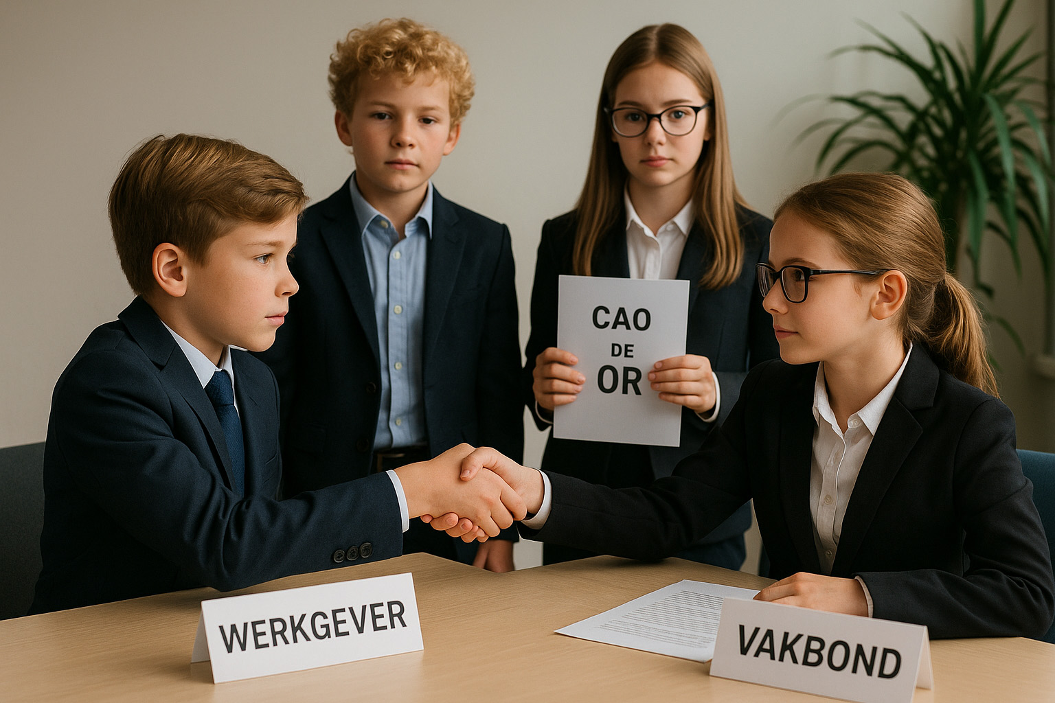 Overeenkomst vakbond, werkgever en OR